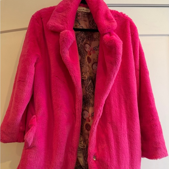 Jackets & Blazers - Hot Pink Faux Fur Coat - Women
